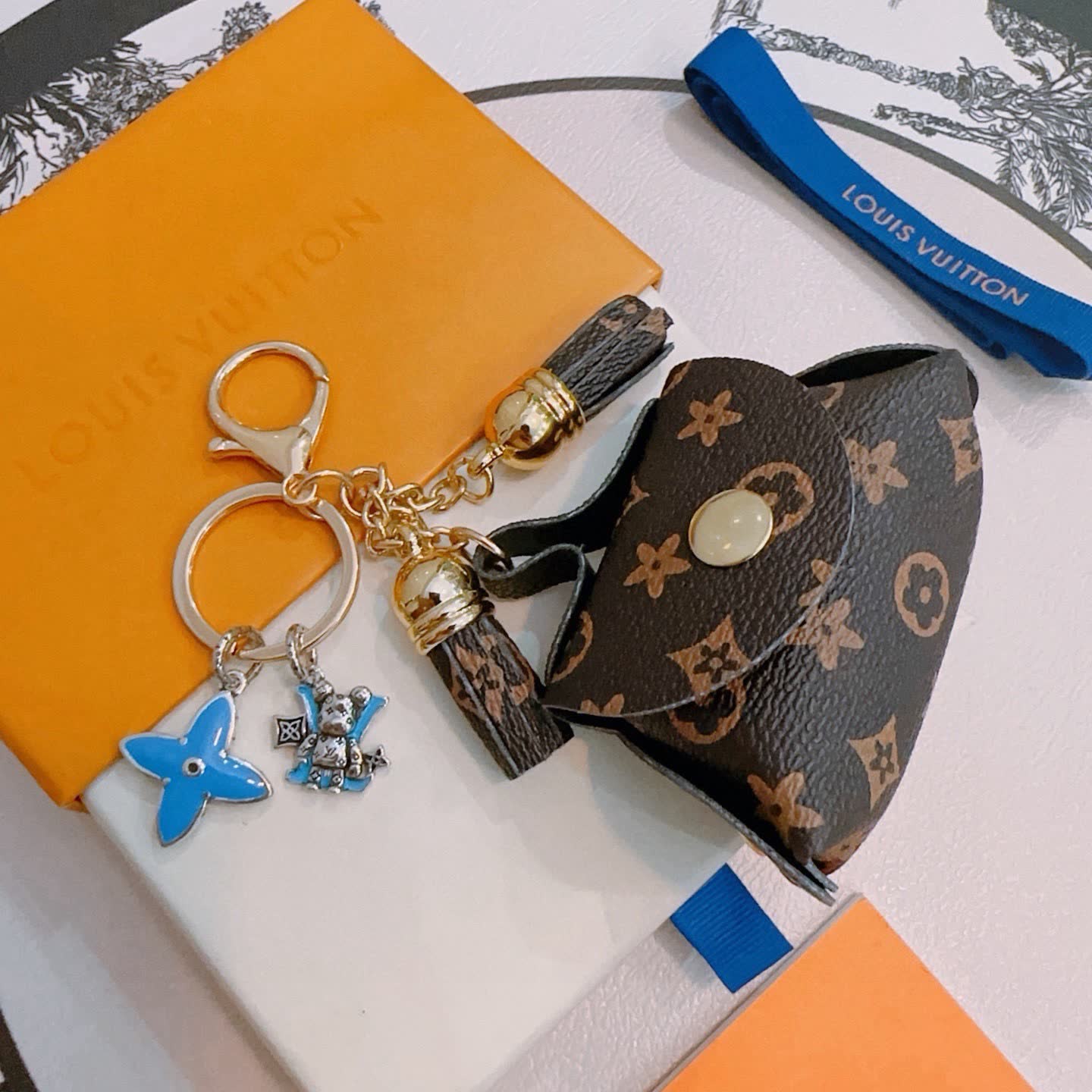 Louis Vuitton Monogram Keychain with Charms Louis Vuitton Monogram Keychain with Charms
